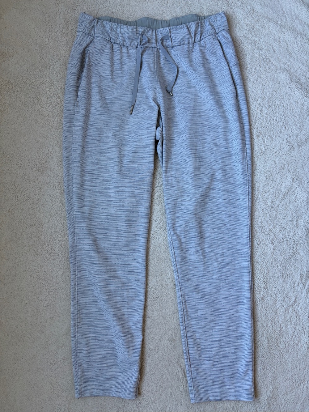 Lululemon Light Gray Performance Track Pants Space Dye Women Size 8